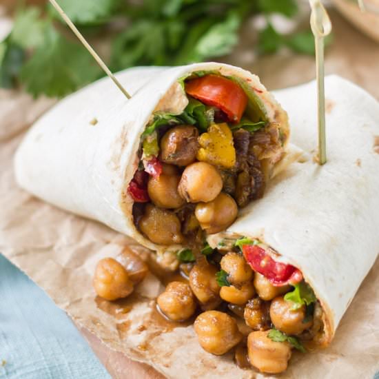 Jerk Chickpea Wraps