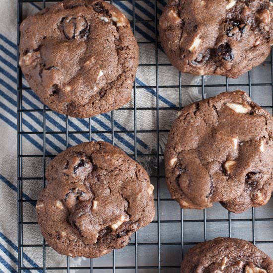 Double Chocolate Cherry Cookies