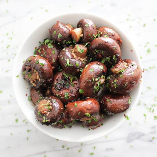 Red Wine and Garlic Mushrooms
