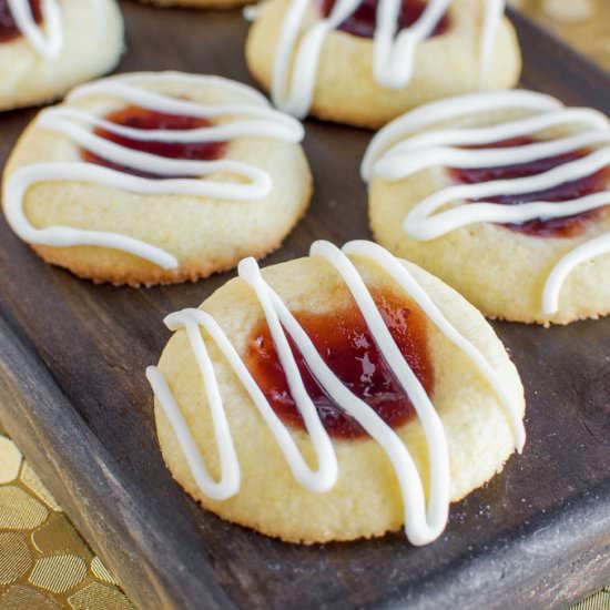Cornmeal Thumbprint Sugar Cookies