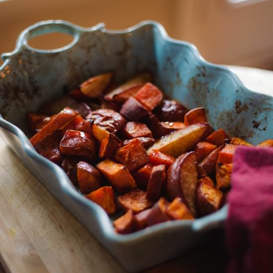 Roasted Pears and Sweet Potatoes