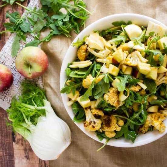Roasted Cauliflower, Apple, Fennel