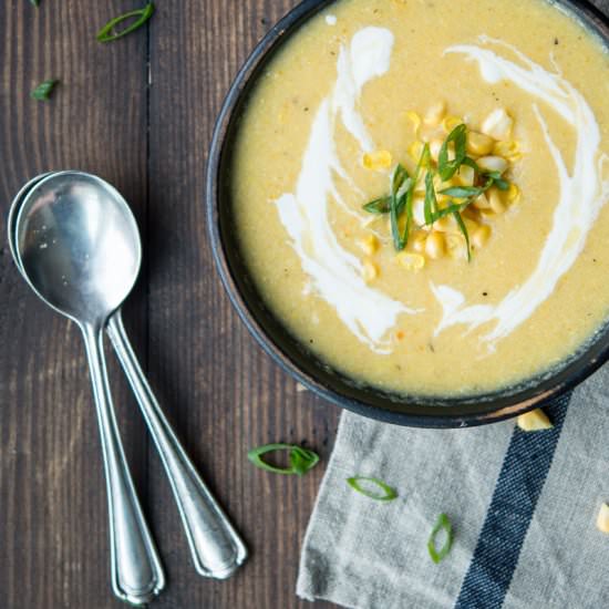 Roasted Sweet Corn & Apple Bisque