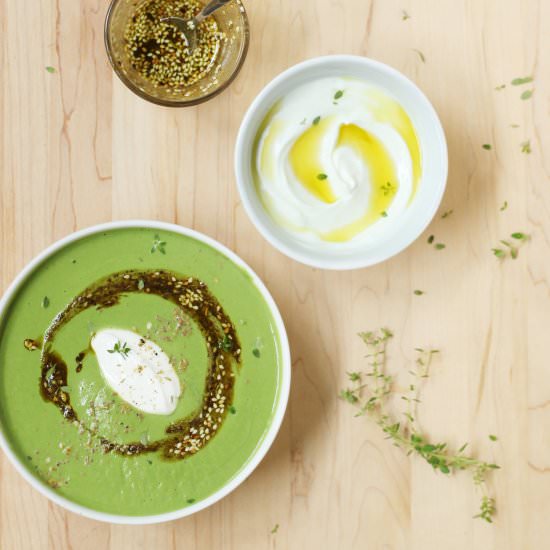 Spinach, Cauliflower & Tahini Soup