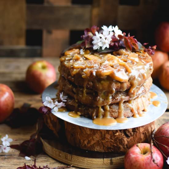 Layered Cinnamon Caramel Cake