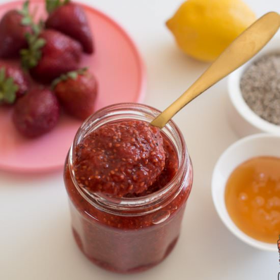 Easy strawberry chia jam