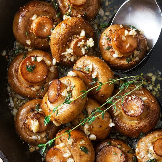Mushrooms with Garlic Butter Sauce