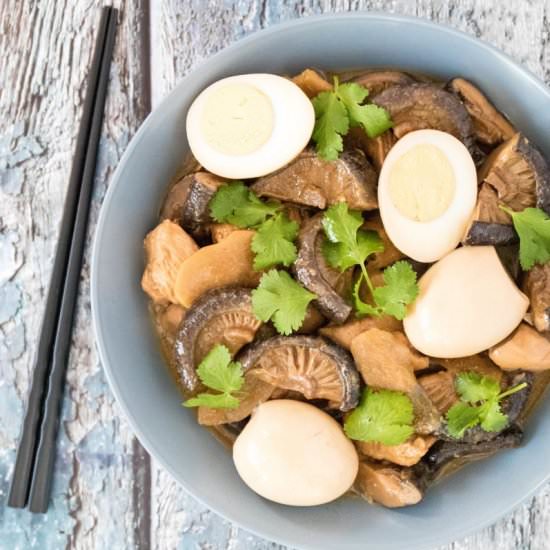 Braised Chicken and Hard Boiled Egg