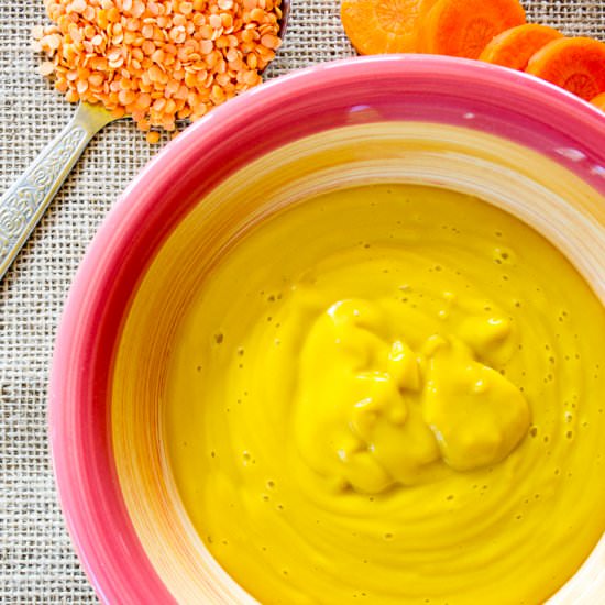 Spicy Carrot and Lentil Soup