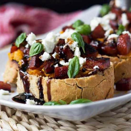 Sweet Potato and Chorizo Bruschetta
