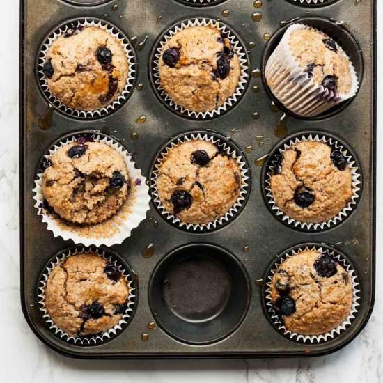 Quinoa Spelt Blueberry Muffins