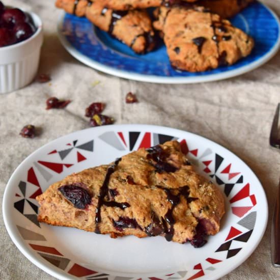 Healthy Chocolate Cherry Scones
