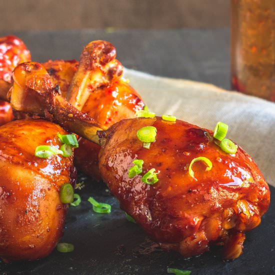 Sweet Cherry Chicken Lollipops