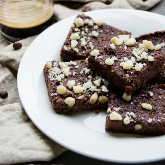 Chocolate Espresso No Bake Brownies