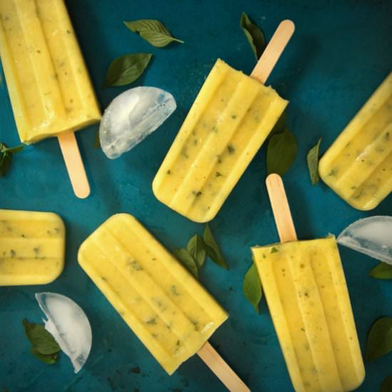 Pineapple Pops With Basil and Mint