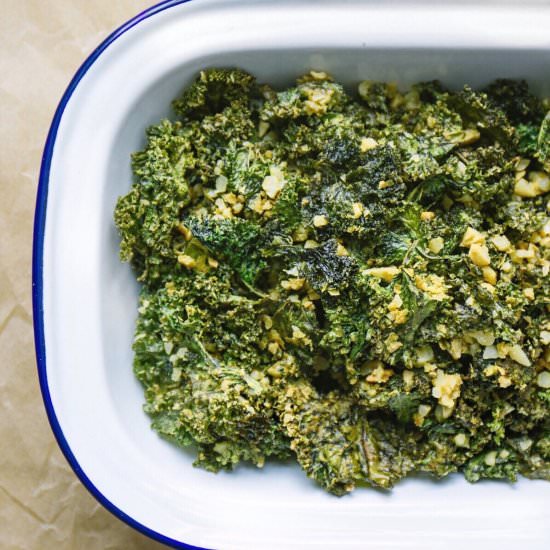 Crispy ‘cheesy’ kale chips