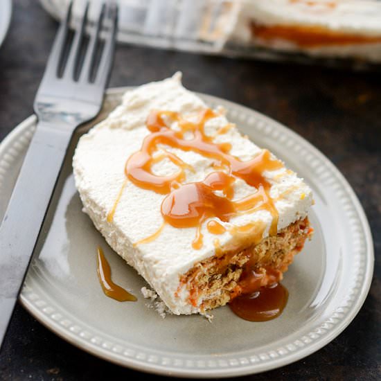 Pumpkin Caramel Ice Box Cake