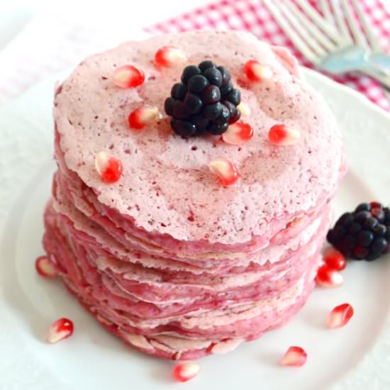Vegan Pink Beet Pancakes