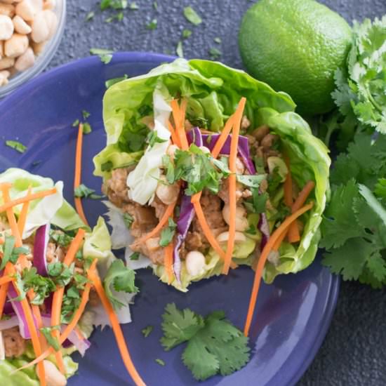 Thai Chicken Lettuce Wraps