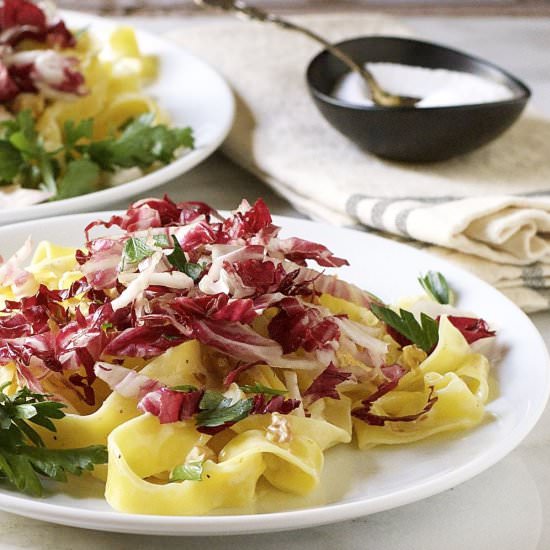 Creamy Pappardelle with Radicchio