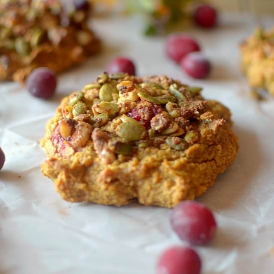 Paleo Cranberry Pumpkin Muffin Tops