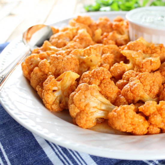 Roasted Buffalo Cauliflower