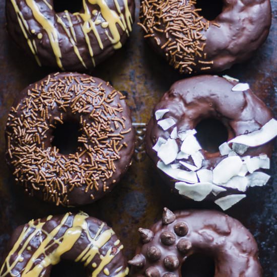 Double Chocolate Spelt Doughnuts