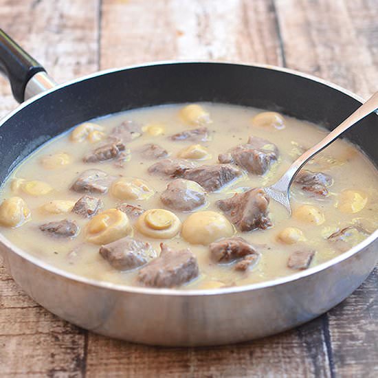 Beef In Creamy Mushroom Sauce