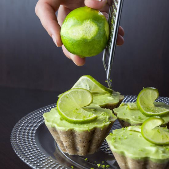 Raw Mini Lime Cheesecakes