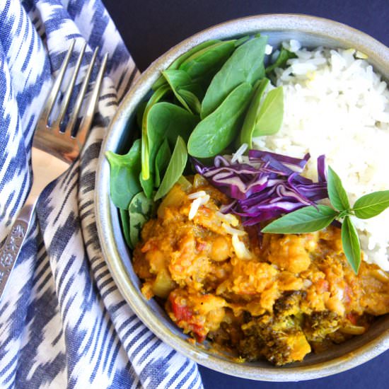 Pineapple and Mango Coconut Curry
