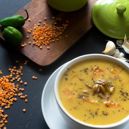 Caribbean Pumpkin Lentil Soup