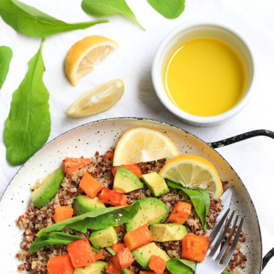 Warm Quinoa Salad (GF, Vegan)