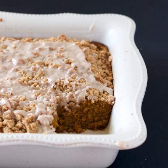 Maple Glazed Pumpkin Coffee Cake