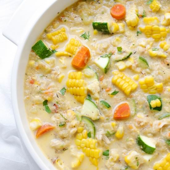 Healthy Corn and Zucchini Chowder