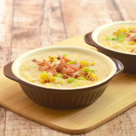Grilled Corn Potato Chowder