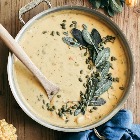 Pumpkin Beer & Gnocchi Cheddar Soup