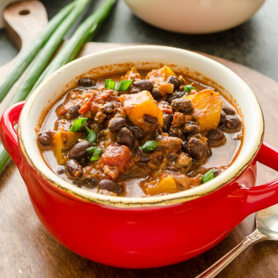 Chorizo Black Bean Kabocha Chili