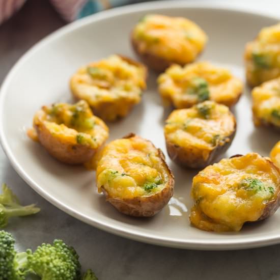 Broccoli Cheddar Twice Baked Potato
