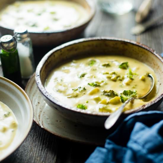 Vegan Broccoli Cheddar Soup