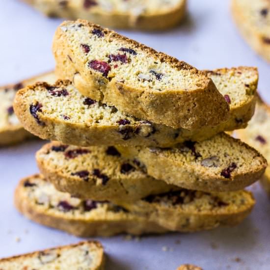 Cranberry Orange Cornmeal Biscotti