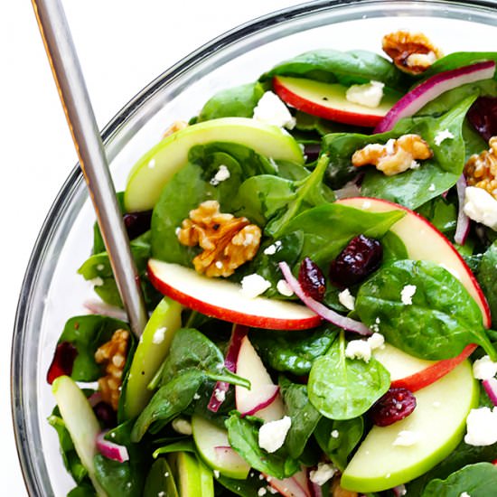 My Favorite Apple Spinach Salad