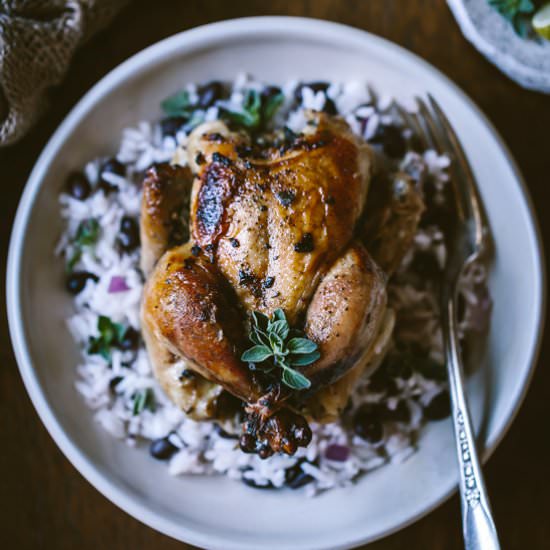 Cuban Roast Cornish Game Hens
