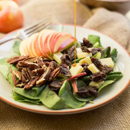 Spinach, Apple and Cheddar Salad