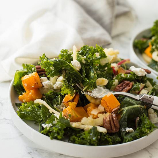 Autumn Kale and Quinoa Salad