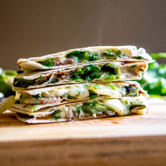 Roasted Poblano Quesadillas