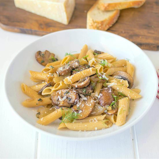 Easy mushroom fennel & sage pasta