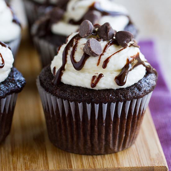 Chocolate Amaretto Cupcakes