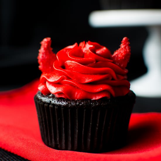 Spicy Devil’s Food Cupcakes