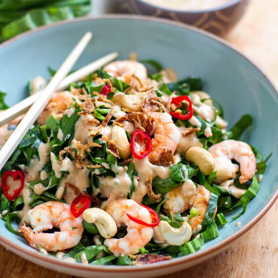 Collard Greens & Shrimp Salad