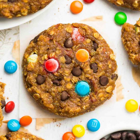 Healthy Pumpkin Monster Cookies